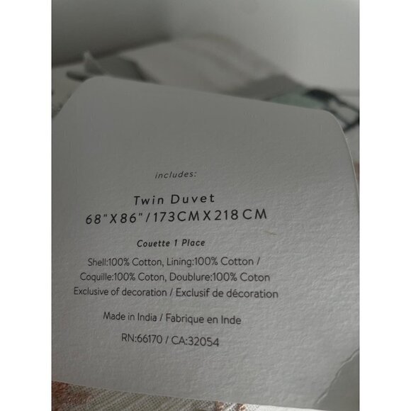 NEW Anthropologie Textured Kessabine Twin Duvet Cover Embroidered Patchwork - Picture 10 of 10